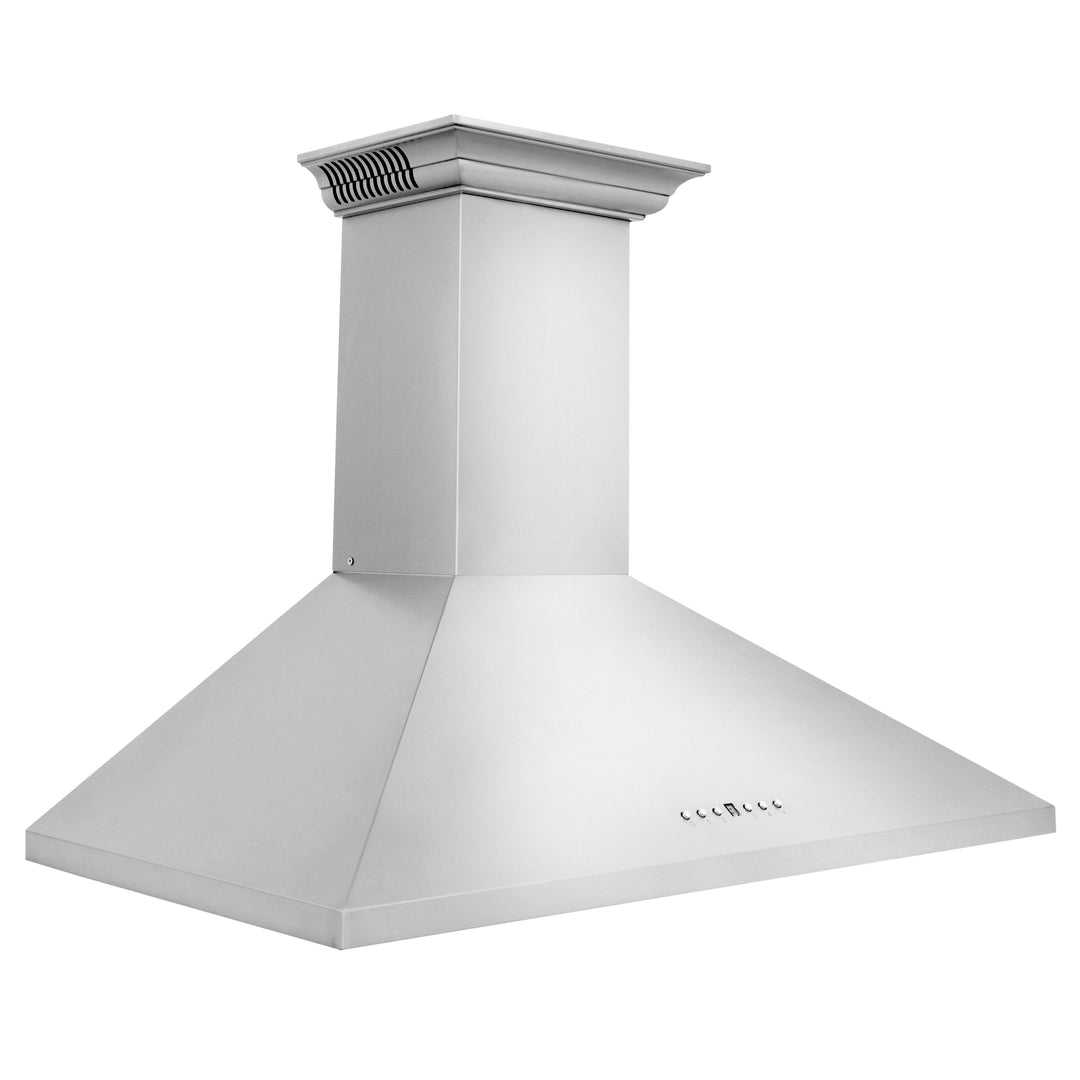 36" ZLINE CrownSoundâ„¢Ducted Vent Wall Mount Range Hood in Stainless Steel with Built-in Bluetooth Speakers (KL2CRN-BT-36)