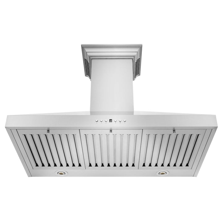 36" ZLINE CrownSoundâ„¢Ducted Vent Wall Mount Range Hood in Stainless Steel with Built-in Bluetooth Speakers (KL3CRN-BT-36)