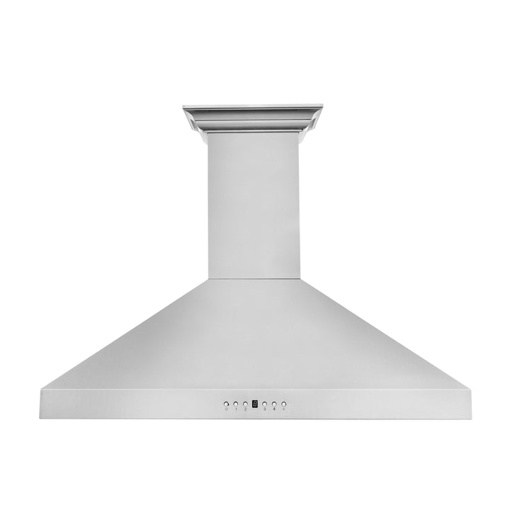 36" ZLINE CrownSoundâ„¢Ducted Vent Wall Mount Range Hood in Stainless Steel with Built-in Bluetooth Speakers (KL3CRN-BT-36)