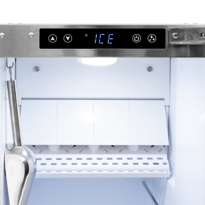 ZLINE 15 in. Touchstone Gourmet Ice Maker with Drain Pump and Black Matte Door (IGMD-BLM-15)