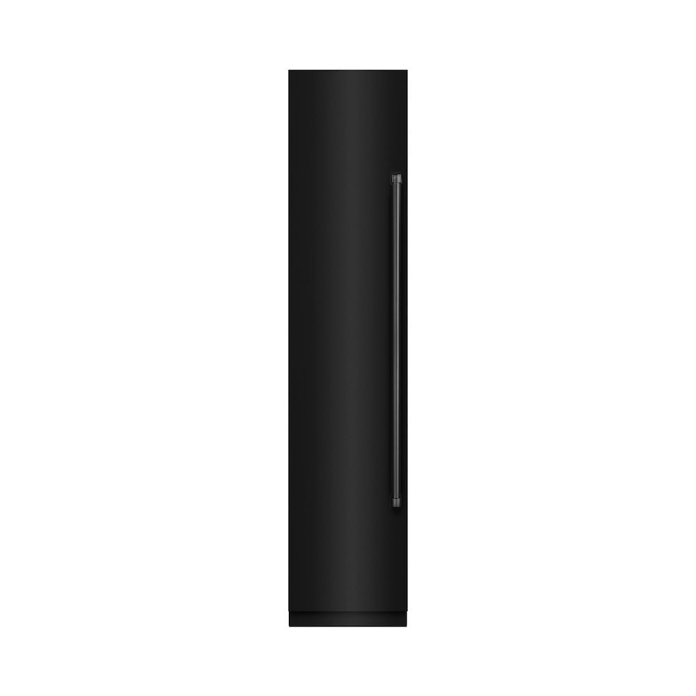 ZLINE 18 in. 8.6 cu. ft. Left Hinge Column Freezer in Black Stainless Steel with Graphite Gray Interior (RCFVL-BS-18)