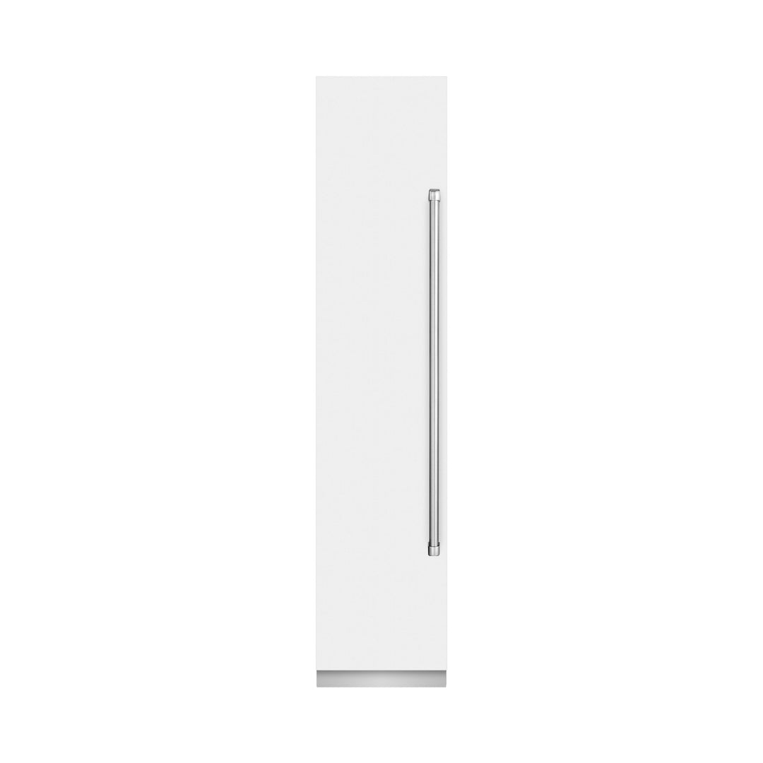ZLINE 18 in. 8.6 cu. ft. Left Hinge Column Freezer in White Matte with Graphite Gray Interior (RCFVL-WM-18)