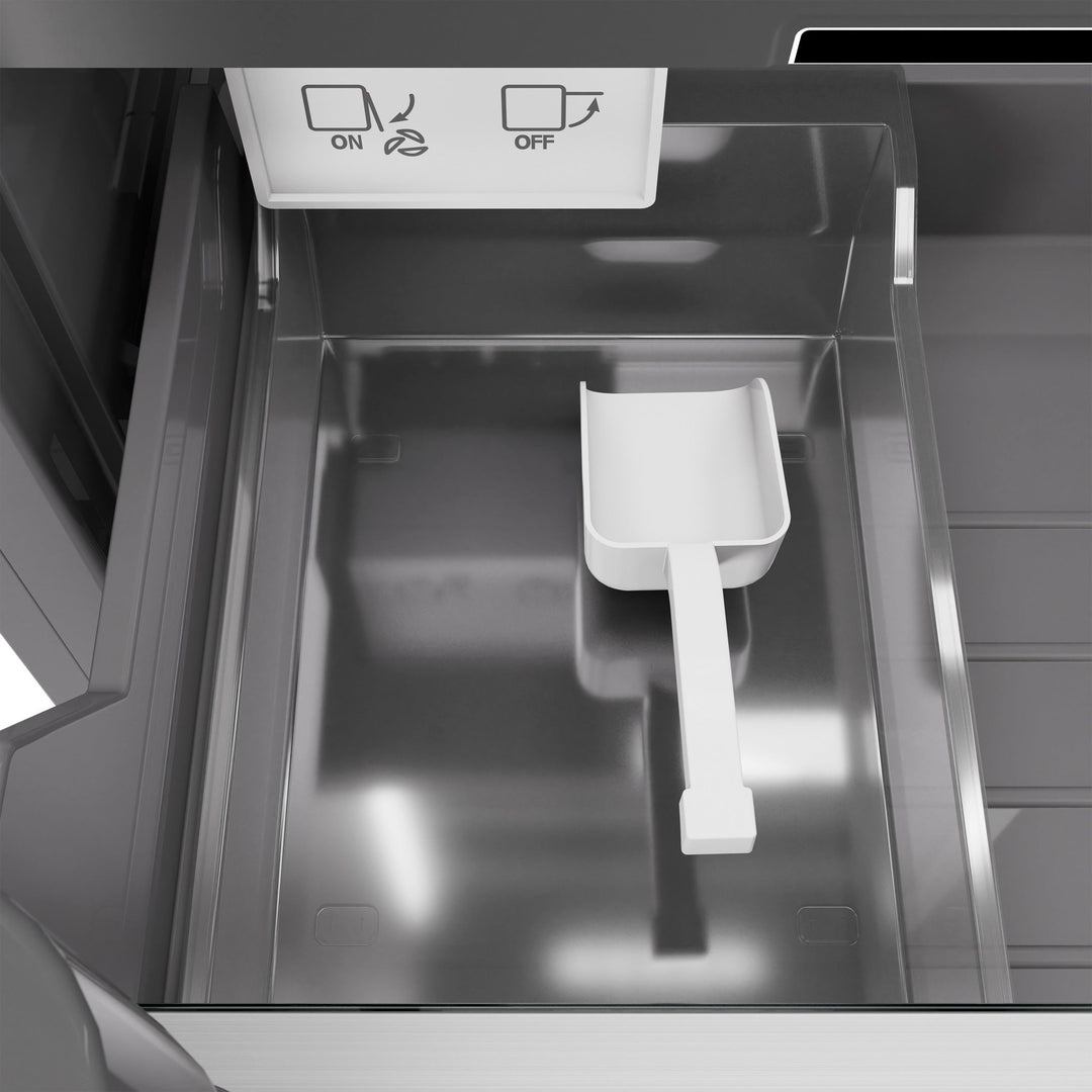 ZLINE 18 in. 8.6 cu. ft. Left Hinge Column Freezer in White Matte with Graphite Gray Interior (RCFVL-WM-18)