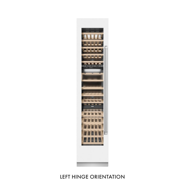 ZLINE 18 in. 9.0 cu. ft. Triple Zone 68 Bottle Left Hinge Column Wine Cooler in White Matte (RCWVL-WM-18)