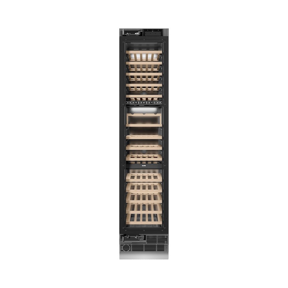 ZLINE 18 in. 9.0 cu. ft. Triple Zone 68 Bottle Panel Ready Left Hinge Column Wine Cooler (RBCWVL-18)