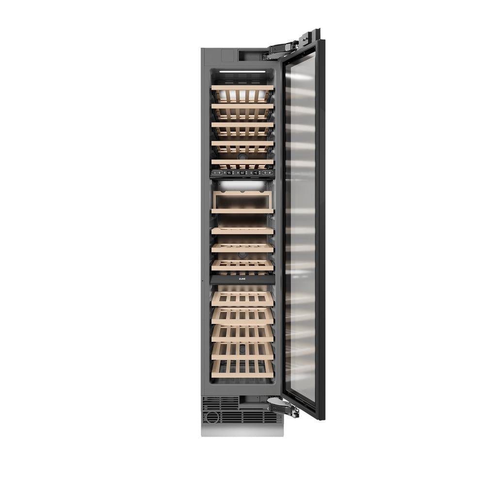 ZLINE 18 in. 9.0 cu. ft. Triple Zone 68 Bottle Panel Ready Right Hinge Column Wine Cooler (RBCWVR-18)