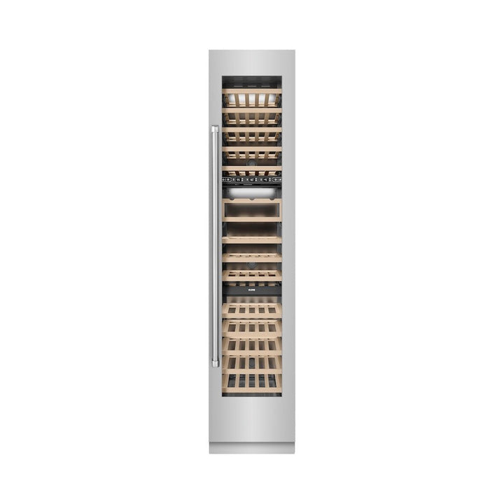 ZLINE 18 in. 9.0 cu. ft. Triple Zone 68 Bottle Right Hinge Column Wine Cooler in Stainless Steel (RCWVR-304-18)