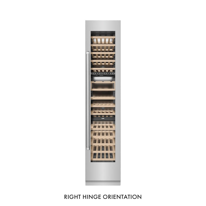 ZLINE 18 in. 9.0 cu. ft. Triple Zone 68 Bottle Right Hinge Column Wine Cooler in Stainless Steel (RCWVR-304-18)
