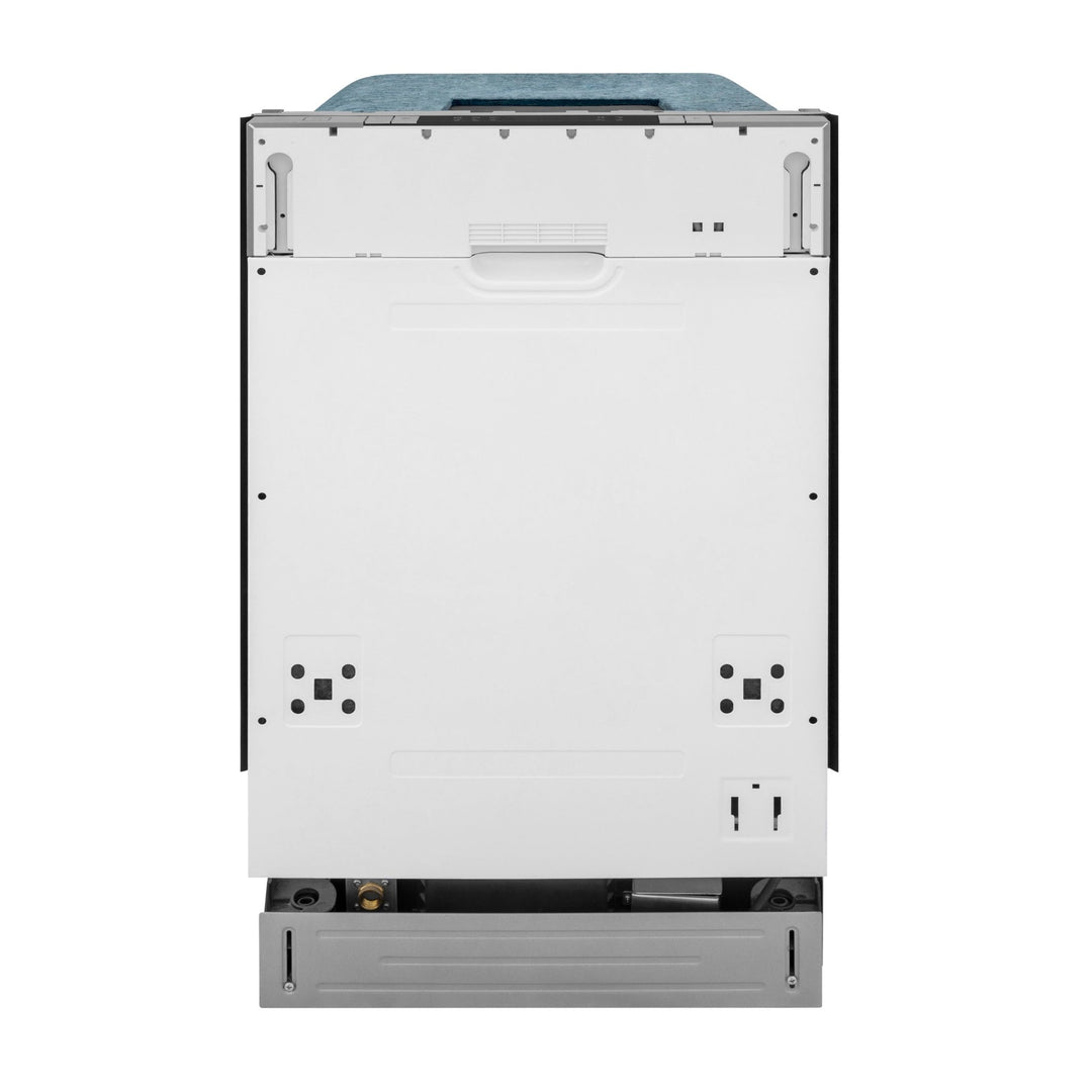 ZLINE 18 in. Compact Top Control Built-In Dishwasher with Satin Stainless Steel Panel and Stainless Steel Tub with Modern Style Handle, 52dBa (DW-SN-18)