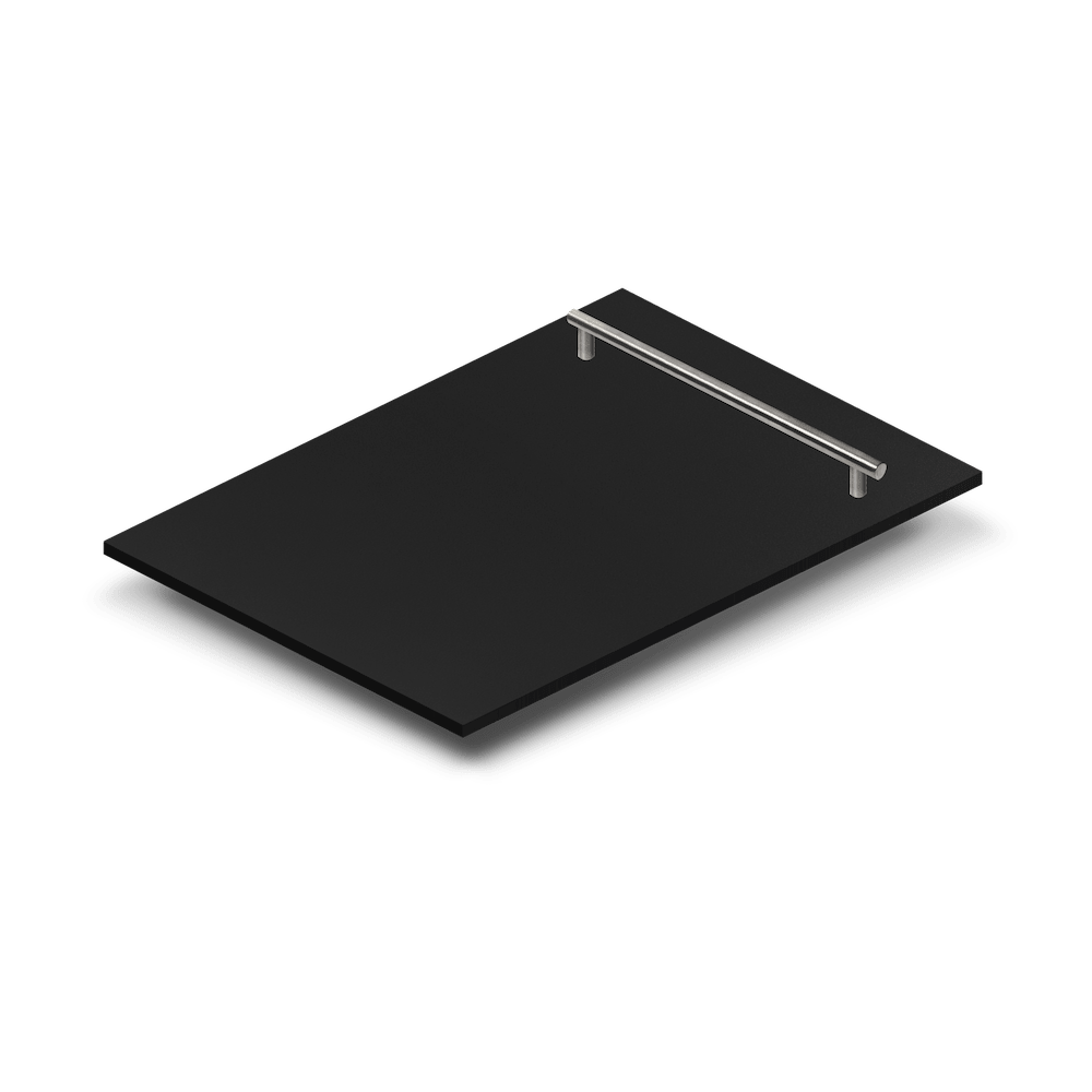 ZLINE 18 in. Dishwasher Panel in Black Matte with Modern Handle (DP-BLM-H-18)