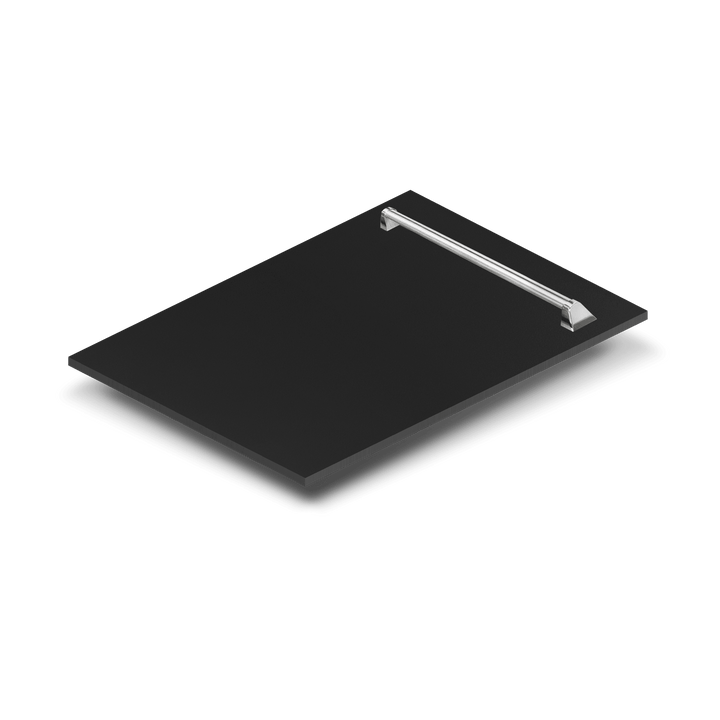 ZLINE 18 in. Dishwasher Panel in Black Matte with Traditional Handle (DP-BLM-18)
