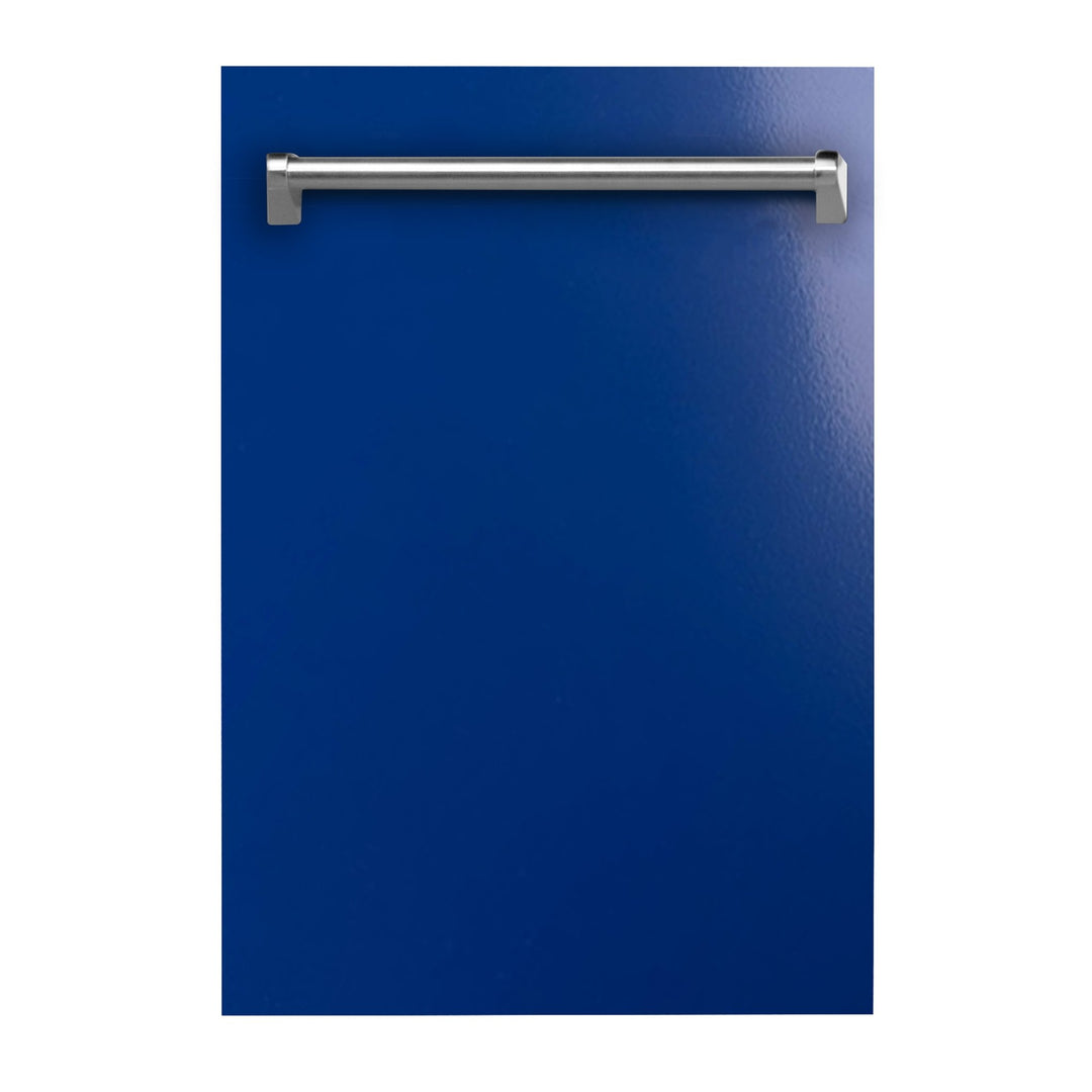 ZLINE 18 in. Dishwasher Panel in Blue Gloss with Traditional Handle (DP-BG-18)