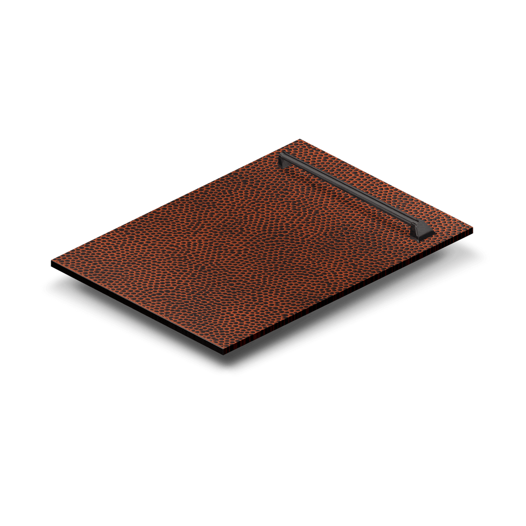 ZLINE 18 in. Dishwasher Panel in Hand-Hammered Copper with Traditional Handle (DP-HH-H-18)