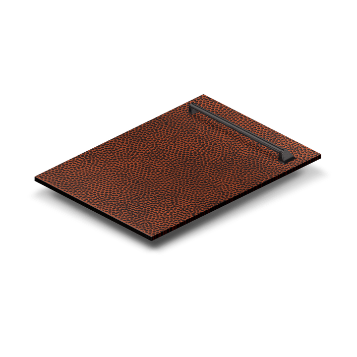 ZLINE 18 in. Dishwasher Panel in Hand-Hammered Copper with Traditional Handle (DP-HH-H-18)