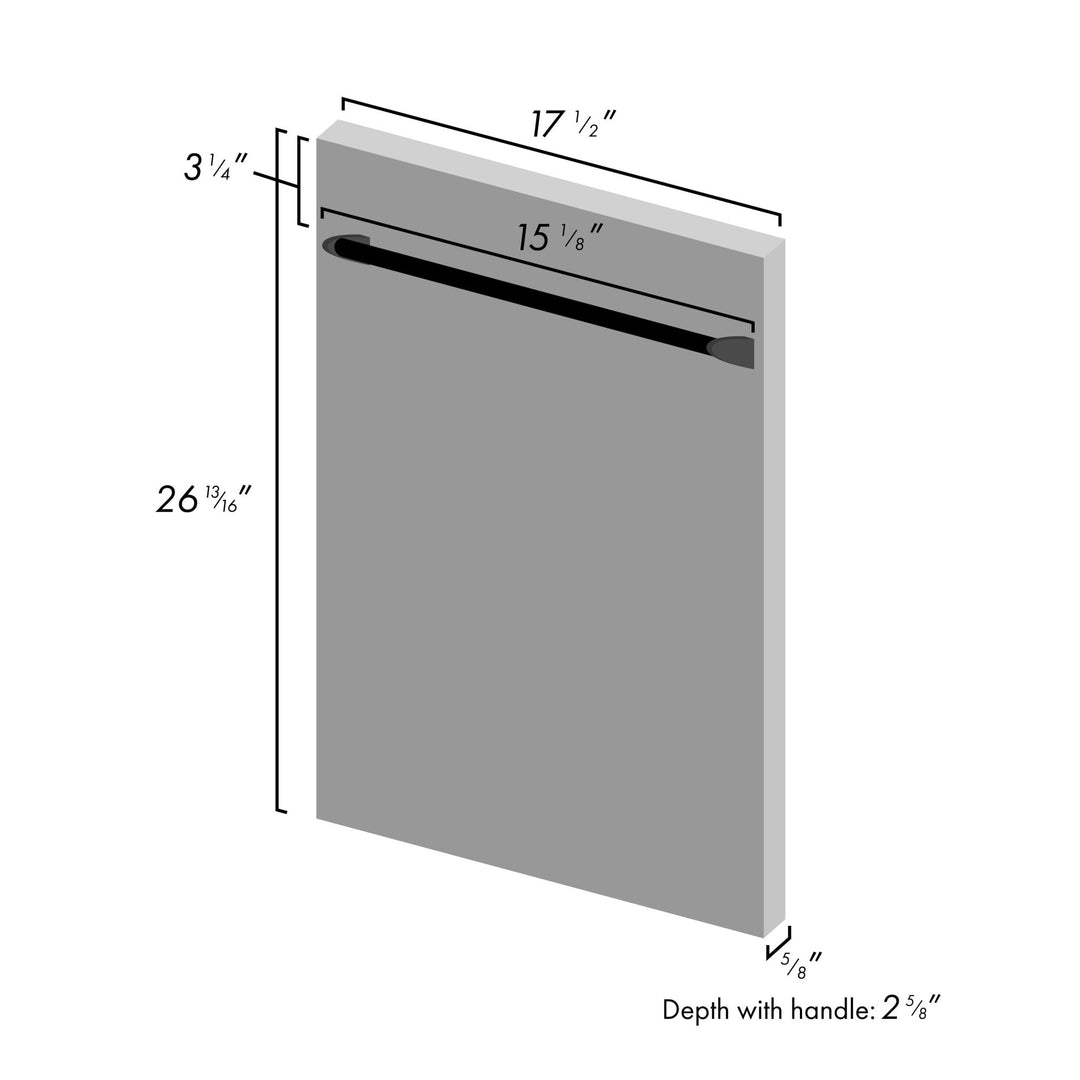 ZLINE 18 in. Dishwasher Panel in Red Gloss with Traditional Handle (DP-RG-18)
