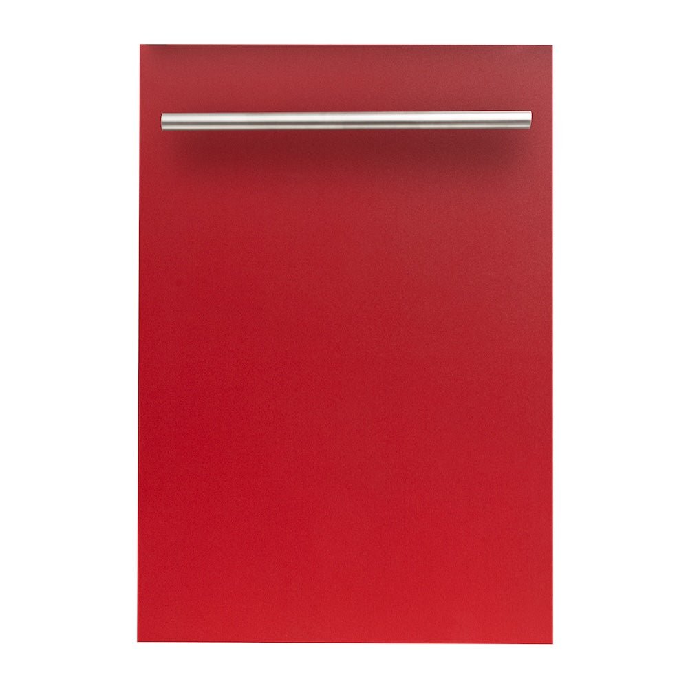 ZLINE 18 in. Dishwasher Panel in Red Matte with Modern Handle (DP-RM-H-18)