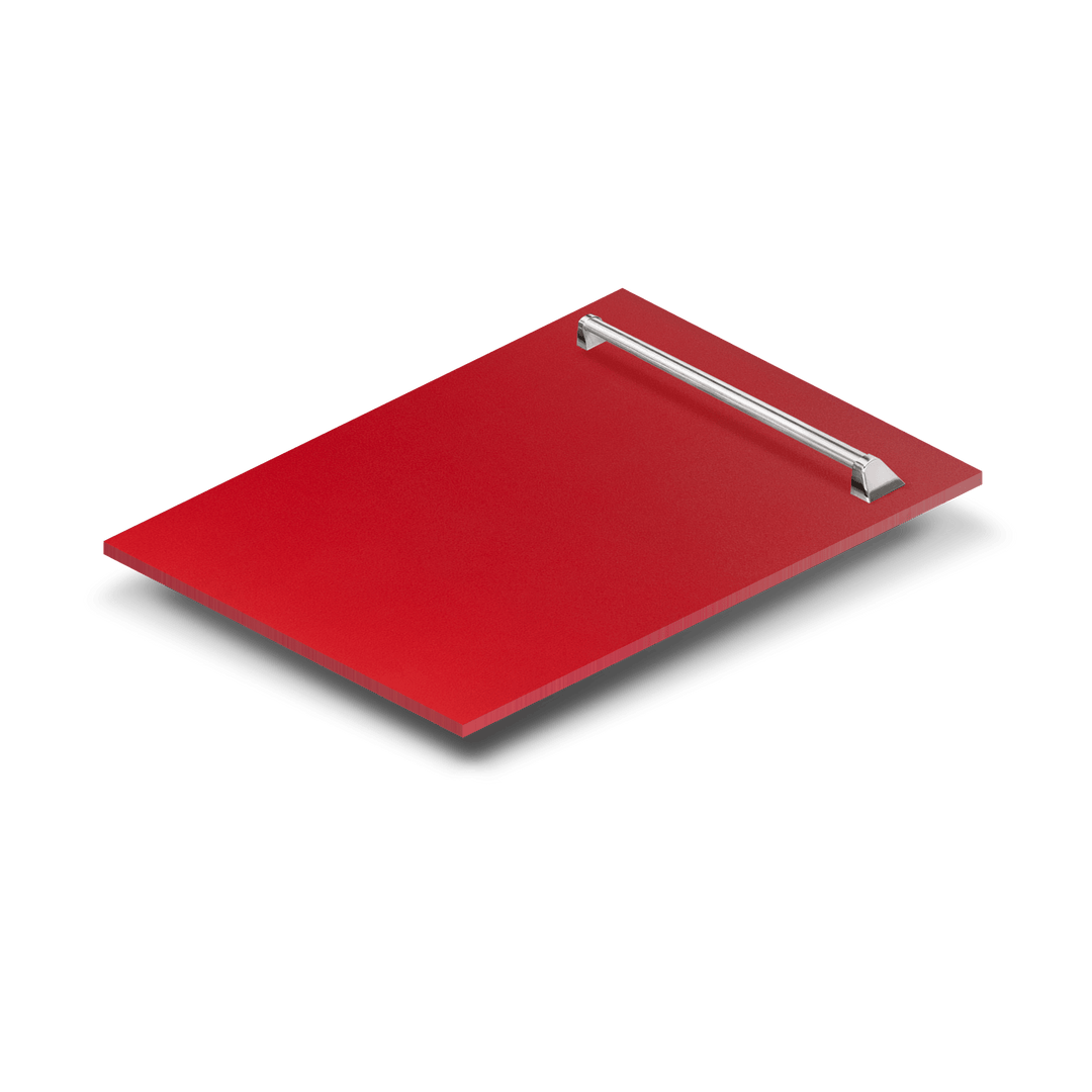 ZLINE 18 in. Dishwasher Panel in Red Matte with Traditional Handle (DP-RM-18)