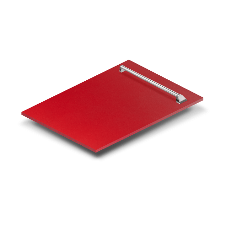 ZLINE 18 in. Dishwasher Panel in Red Matte with Traditional Handle (DP-RM-18)