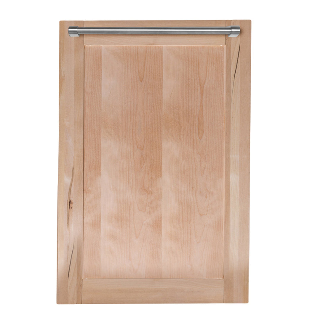 ZLINE 18 in. Dishwasher Panel in Unfinished Wood with Traditional Handle (DP-UF-H-18)