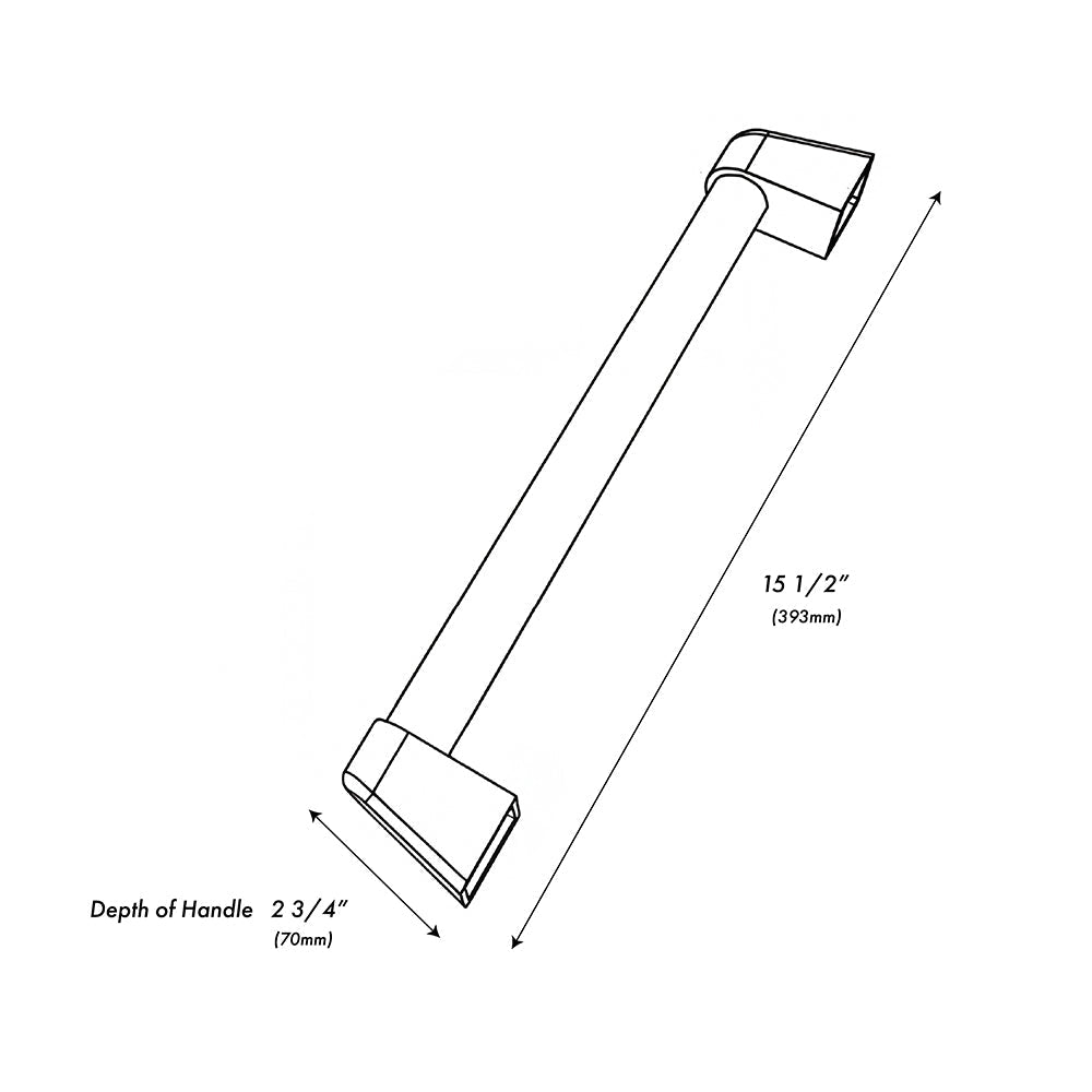 ZLINE 18 in. Helix Handle (Set of 1) for Paramount and Select Ranges in Stainless Steel (SGZ-054C-K-ST)