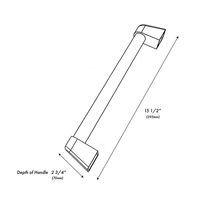 ZLINE 18 in. Helix Handle (Set of 1) for Paramount and Select Ranges in Stainless Steel (SGZ-054C-K-ST)