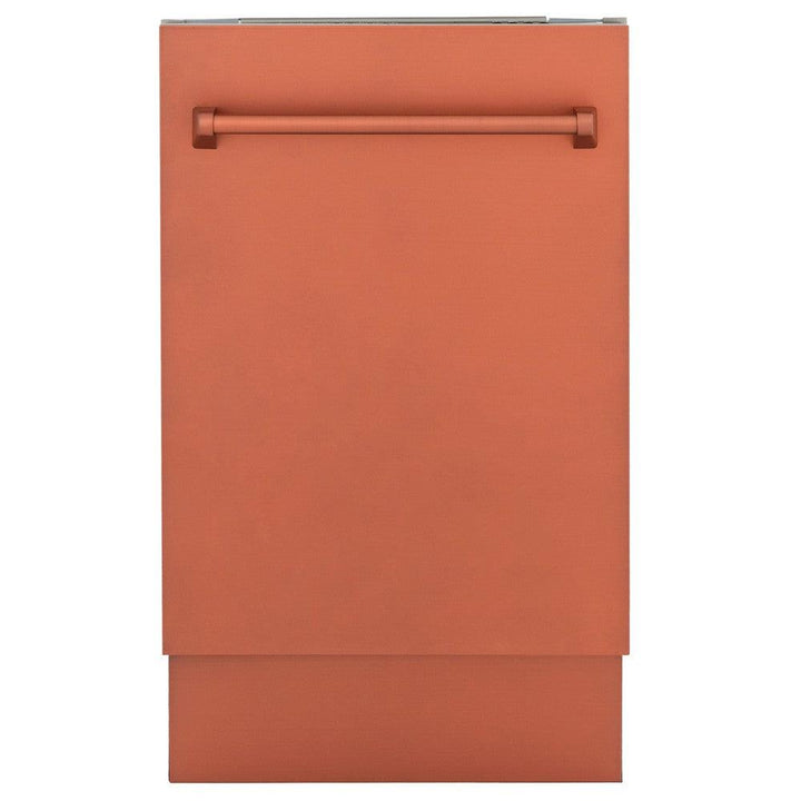 ZLINE 18 in. Tallac Series 3rd Rack Top Control Built-In Dishwasher in Copper with Stainless Steel Tub, 51dBa (DWV-C-18)