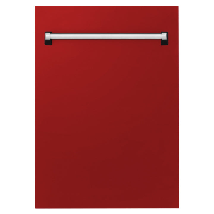 ZLINE 18 in. Tallac Series 3rd Rack Top Control Built-In Dishwasher in Red Gloss with Stainless Steel Tub, 51dBa (DWV-RG-18)