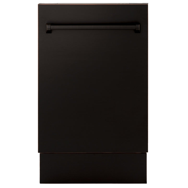 ZLINE 18 in. Top Control Tall Dishwasher in Oil Rubbed Bronze with 3rd Rack, DWV-ORB-18
