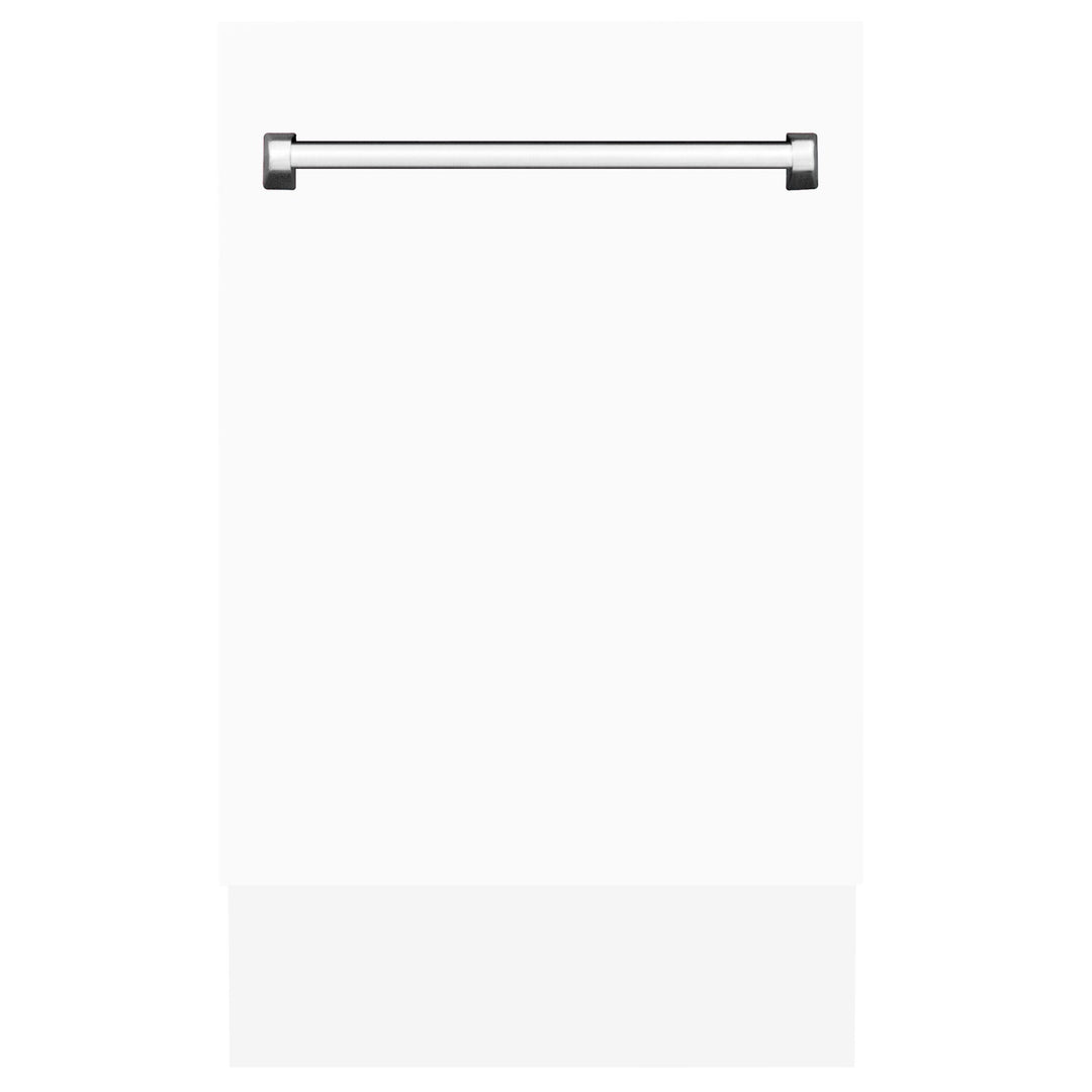 ZLINE 18 in. Top Control Tall Dishwasher in White Matte with 3rd Rack, DWV-WM-18