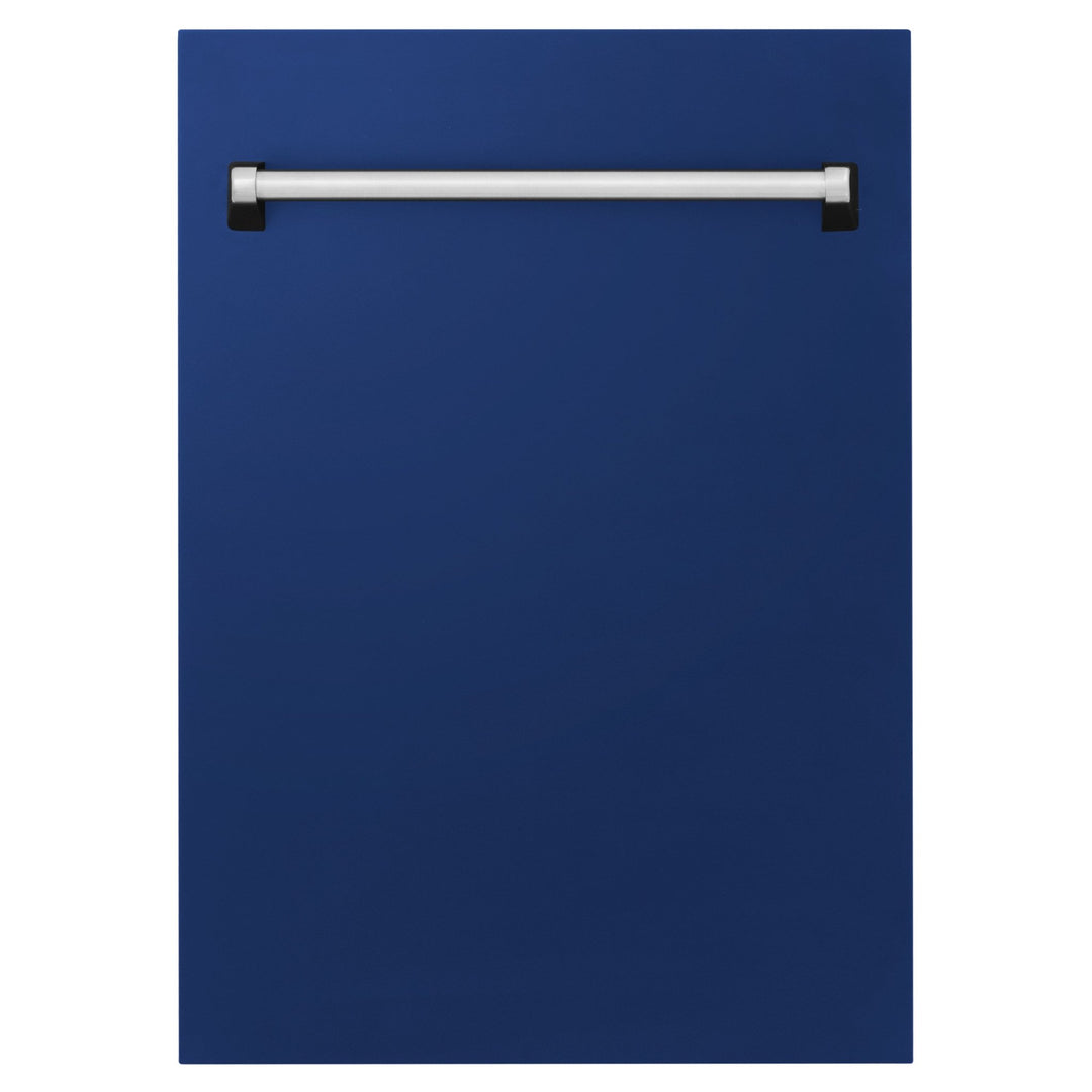 ZLINE 18" Tallac Dishwasher Panel in Blue Gloss with Traditional Handle (DPV-BG-18)