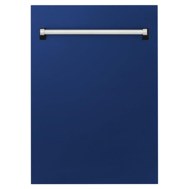 ZLINE 18" Tallac Dishwasher Panel in Blue Gloss with Traditional Handle (DPV-BG-18)