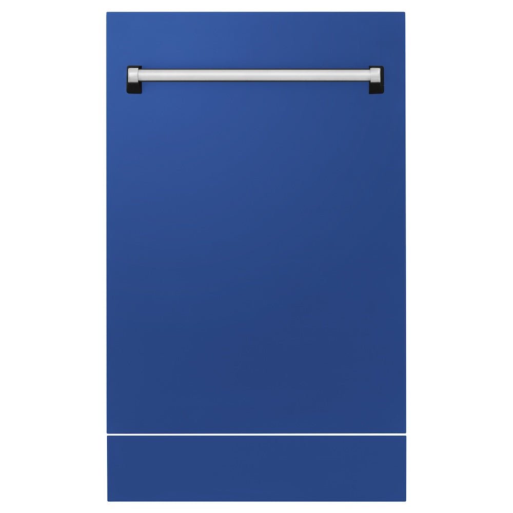 ZLINE 18" Tallac Dishwasher Panel in Blue Matte with Traditional Handle (DPV-BM-18)