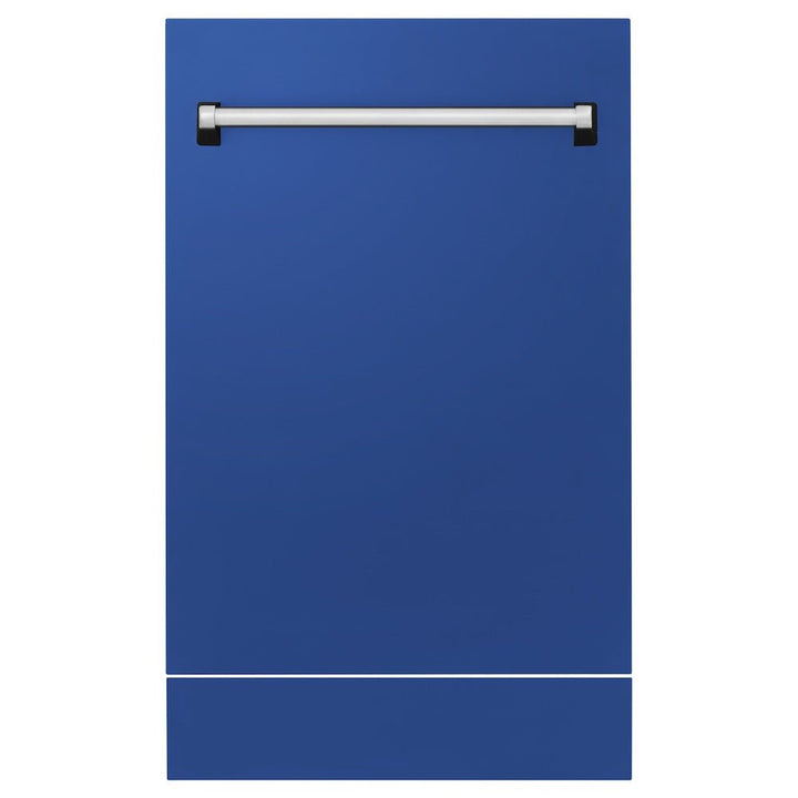 ZLINE 18" Tallac Dishwasher Panel in Blue Matte with Traditional Handle (DPV-BM-18)