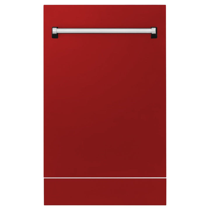 ZLINE 18" Tallac Dishwasher Panel in Red Gloss with Traditional Handle (DPV-RG-18)