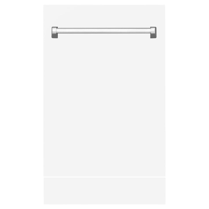 ZLINE 18" Tallac Dishwasher Panel in White Matte with Traditional Handle (DPV-WM-18)