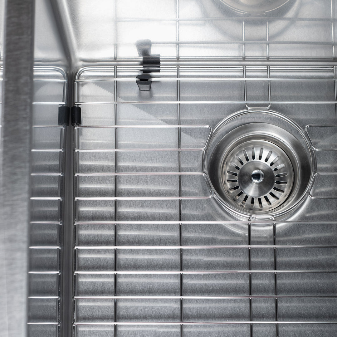 ZLINE 23 in. Meribel Undermount Single Bowl Satin Stainless Steel Kitchen Sink with Bottom Grid (SRS-23S)