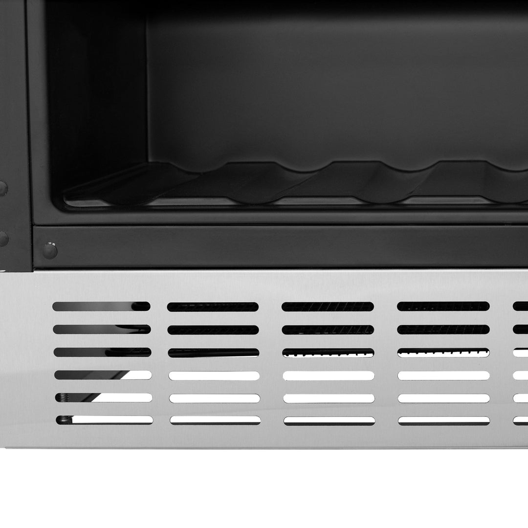 ZLINE 24" Autograph Edition 154 Can Beverage Cooler Fridge with Adjustable Shelves in Stainless Steel with Polished Gold  Accents (RBVZ-US-24-G)