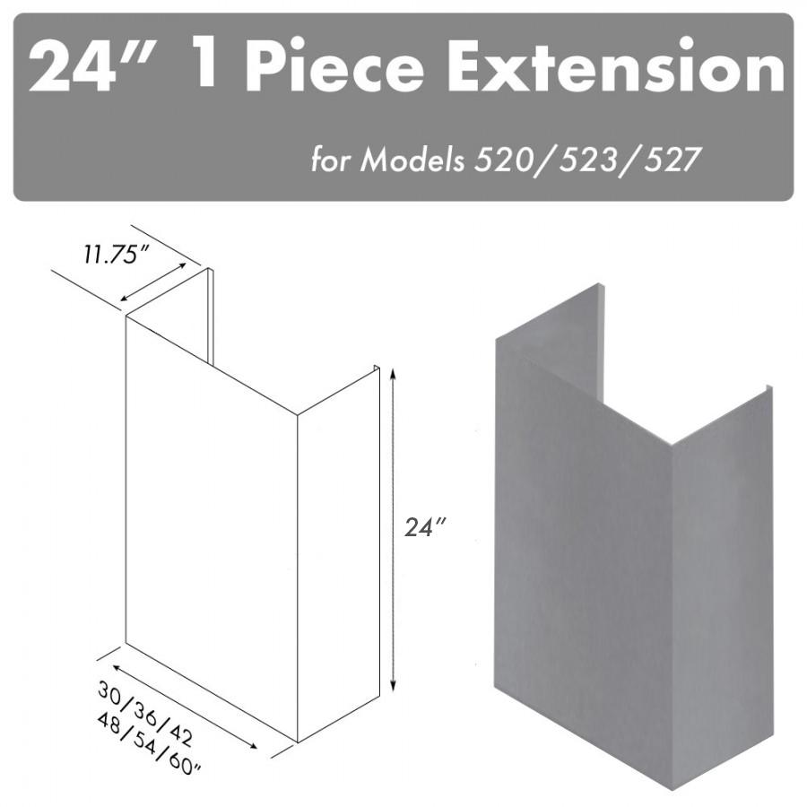 ZLINE 24" Chimney for 42 in. Under Cabinet Hoods (520/523/527-42-2FTEXT)