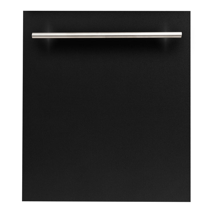 ZLINE 24" Dishwasher Panel in Black Matte with Modern Handle (DP-BLM-H-24)