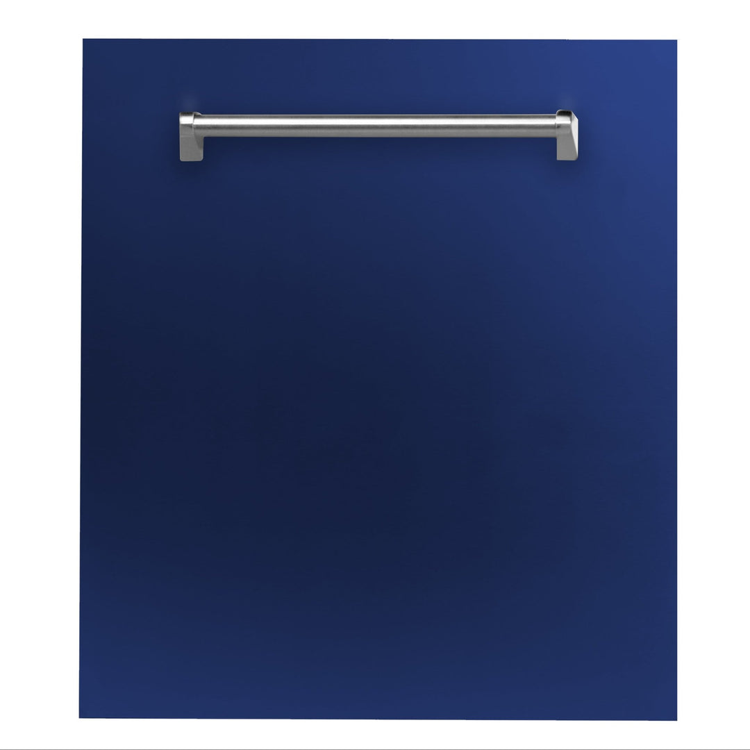 ZLINE 24" Dishwasher Panel in Blue Gloss with Traditional Handle (DP-BG-24)