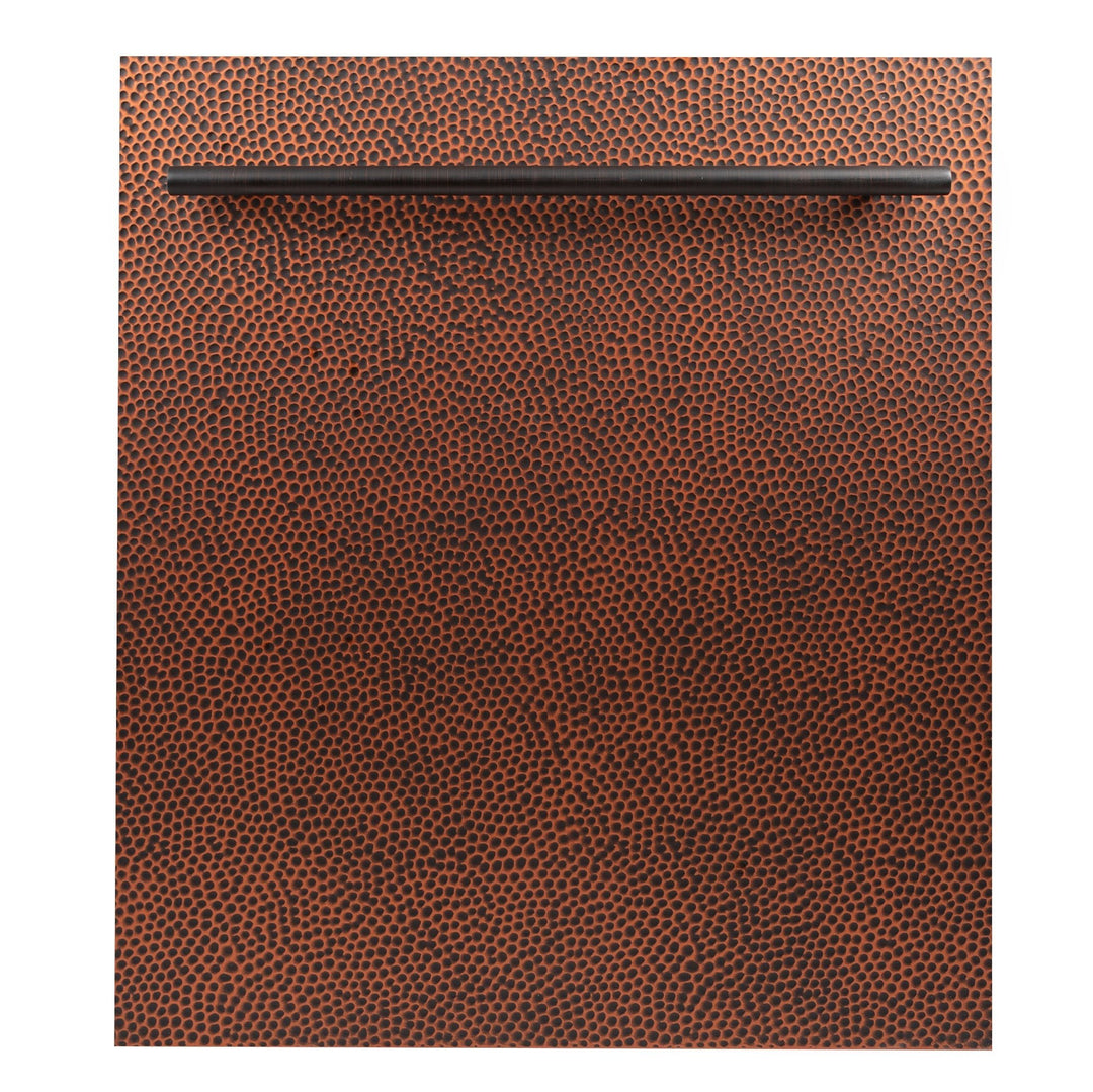 ZLINE 24" Dishwasher Panel in Hand-Hammered Copper with Modern Handle (DP-HH-24)