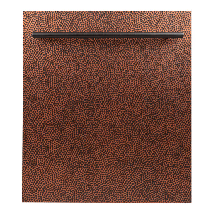 ZLINE 24" Dishwasher Panel in Hand-Hammered Copper with Modern Handle (DP-HH-24)