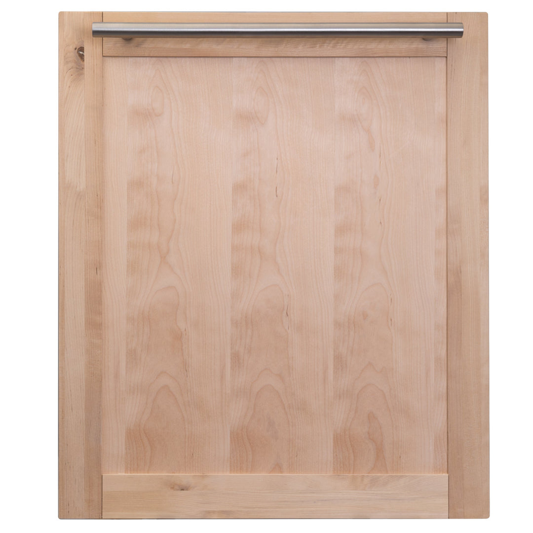 ZLINE 24" Dishwasher Panel in Unfinished Wood with Modern Handle (DP-UF-24)
