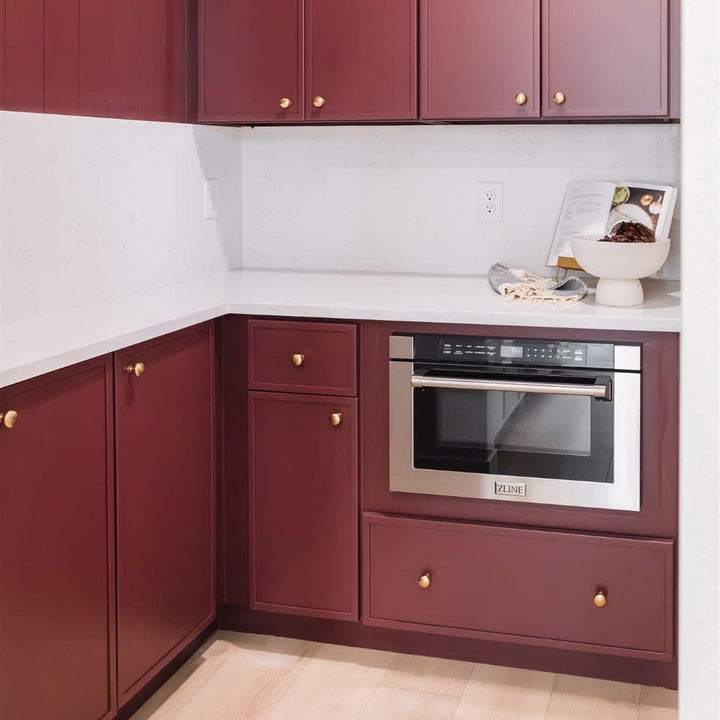 ZLINE 24 in. 1.2 cu. ft. Built-in Microwave Drawer with a Traditional Handle in Stainless Steel (MWD-1-H)