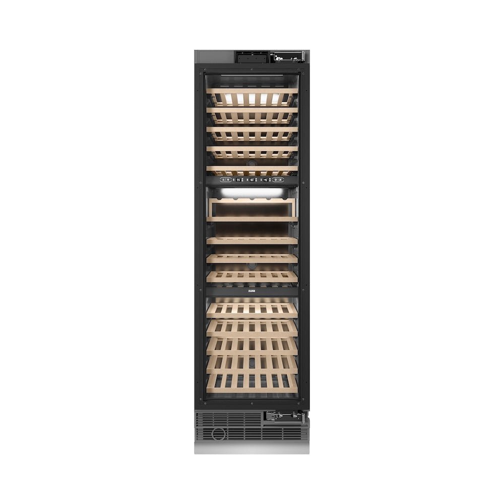 ZLINE 24 in. 12.4 cu. ft. Triple Zone 100 Bottle Panel Ready Column Wine Cooler (RBCWV-24)