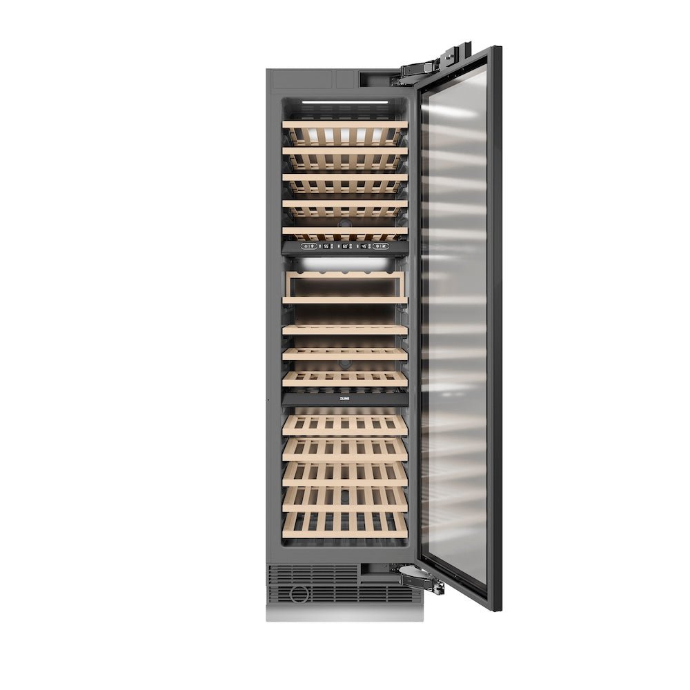 ZLINE 24 in. 12.4 cu. ft. Triple Zone 100 Bottle Panel Ready Column Wine Cooler (RBCWV-24)