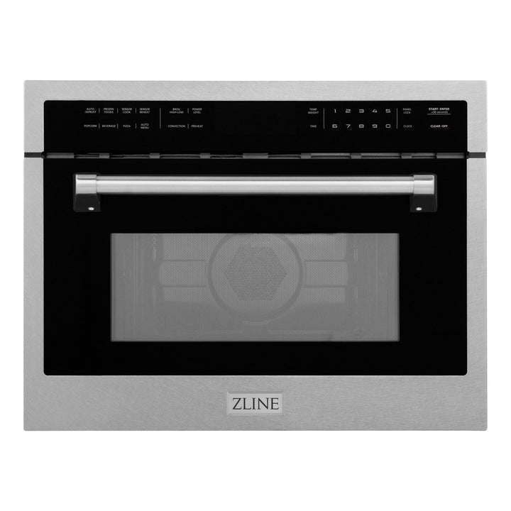 ZLINE 24 in. 1.6 cu ft. Built-in Convection Microwave Oven in Satin Stainless Steel with Speed and Sensor Cooking (MWO-24-SS)