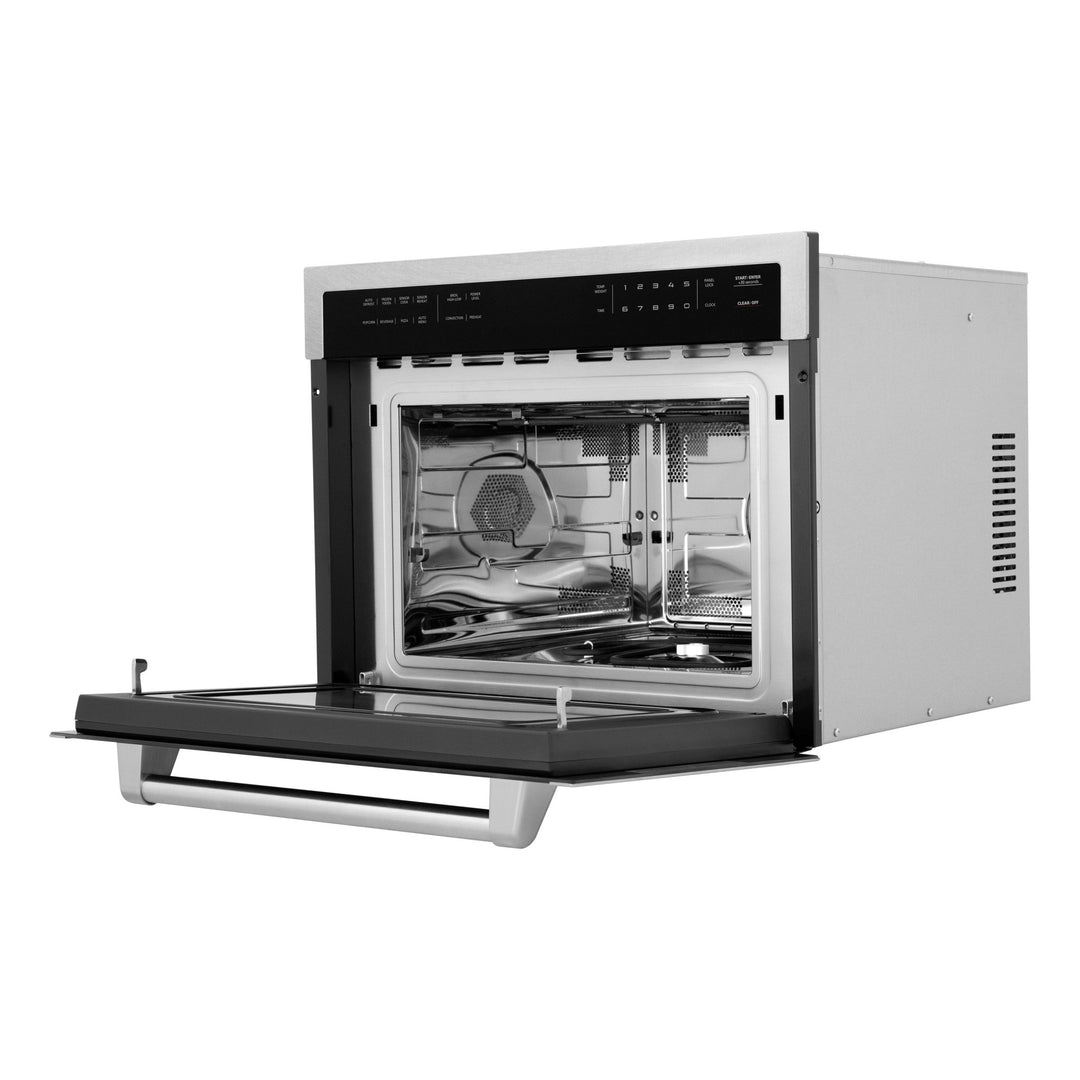 ZLINE 24 in. 1.6 cu ft. Built-in Convection Microwave Oven in Satin Stainless Steel with Speed and Sensor Cooking (MWO-24-SS)