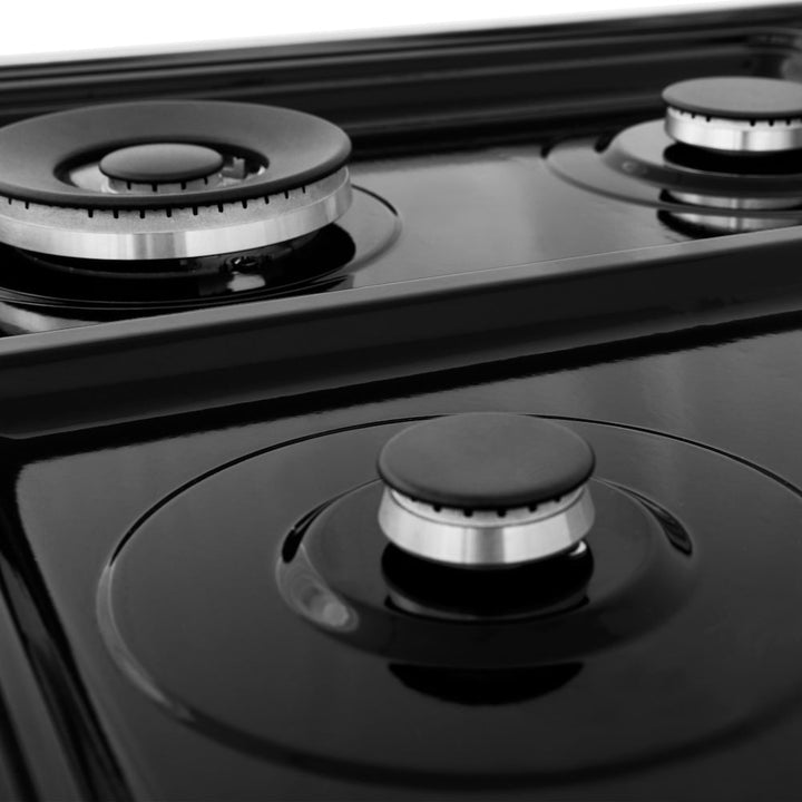 ZLINE 24 in. 2.8 cu. ft. Legacy Dual Fuel Range with 4 Burner Gas Cooktop and Electric Convection Oven in Stainless Steel with Satin Stainless Steel Door (RA-SN-24)