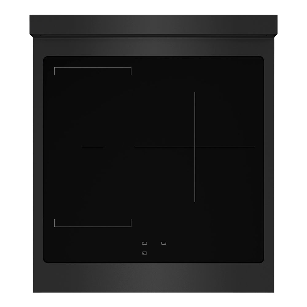 ZLINE 24 in. 3.2 cu. ft. Paramount Induction Range with 3 Element Cooktop and Electric Convection Oven in Black Stainless Steel (SINRB-24)